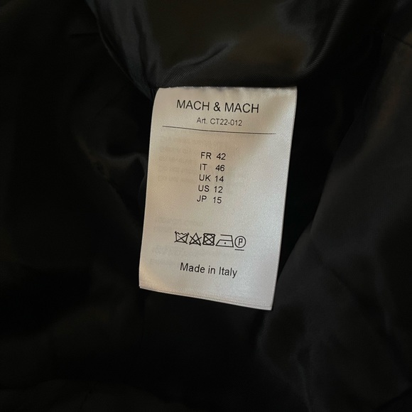 MACH & MACH Black Crystal Embellished Trim Blazer Jacket - Picture 9 of 9